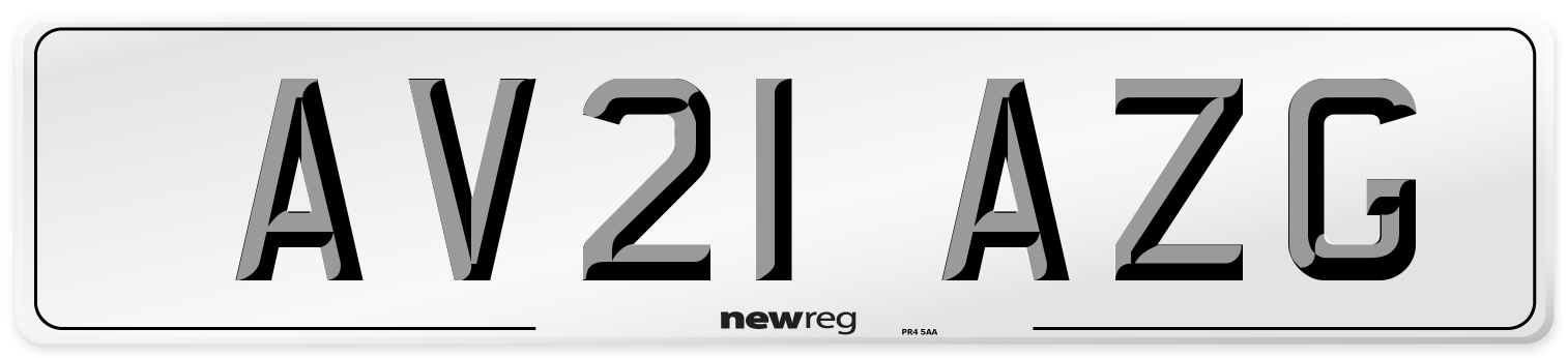 AV21 AZG Number Plate from New Reg